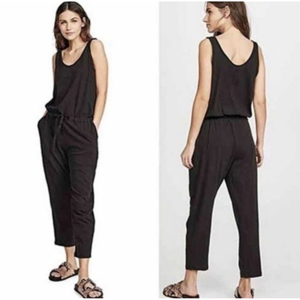 ATM Jumpsuit S Matte Black Anthony Thomas Mellilo High Torsion Crop Raw Hem